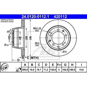 Jeu de 2 disques de frein arrière ATE 24.0120-0112.1