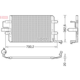 Condenseur, climatisation DENSO DCN32022
