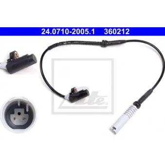Capteur, vitesse de roue ATE 24.0710-2005.1