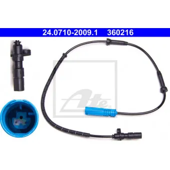 Capteur, vitesse de roue ATE 24.0710-2009.1