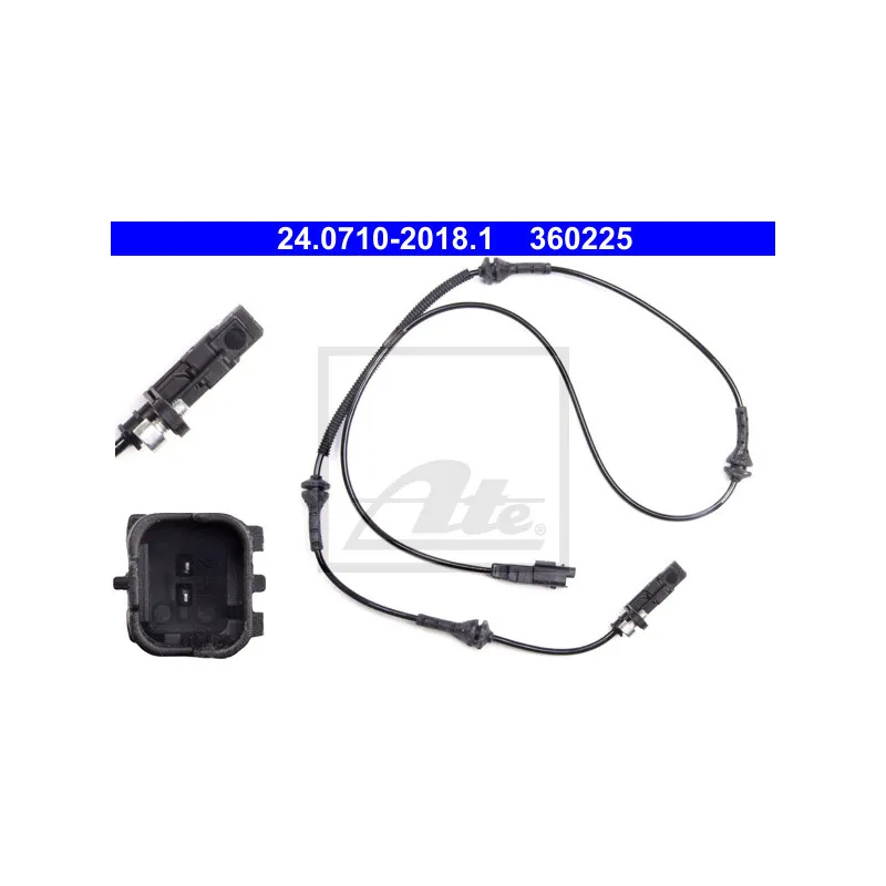 Capteur, vitesse de roue ATE 24.0710-2018.1