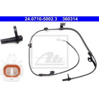 Capteur, vitesse de roue ATE 24.0710-5002.3