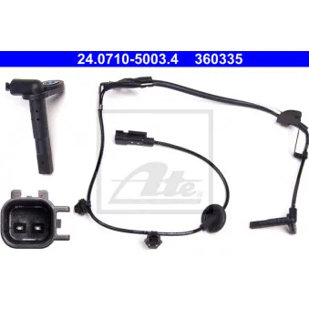 Capteur, vitesse de roue ATE 24.0710-5003.4