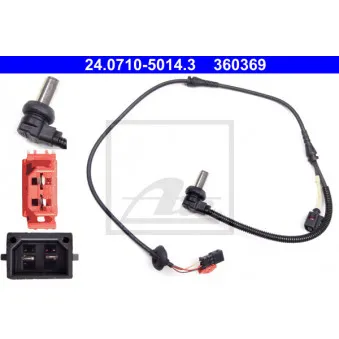 Capteur, vitesse de roue ATE 24.0710-5014.3