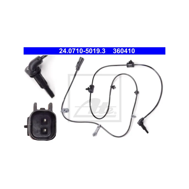 Capteur, vitesse de roue ATE 24.0710-5019.3