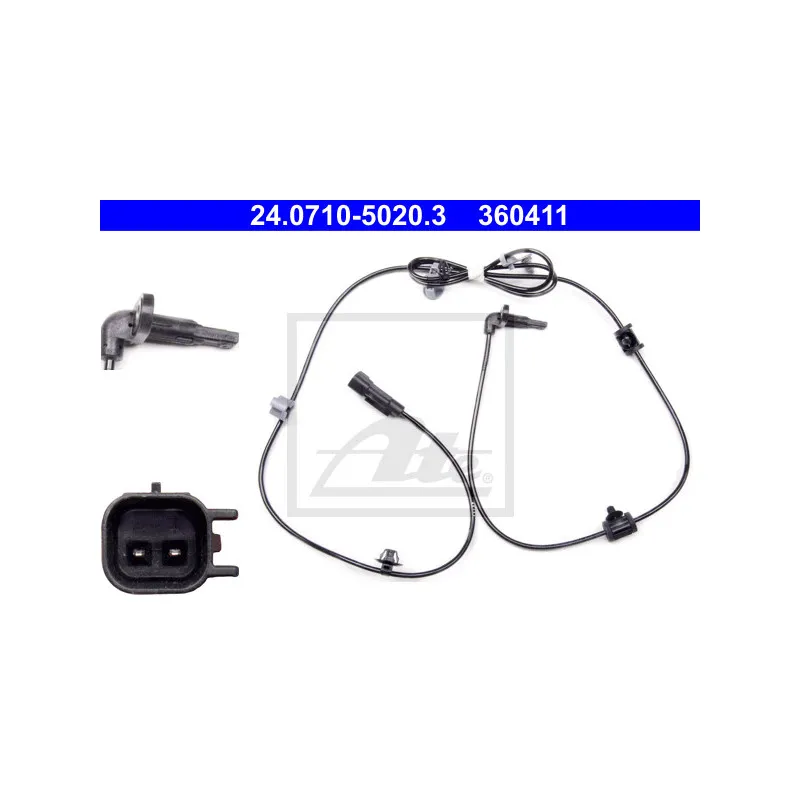 Capteur, vitesse de roue ATE 24.0710-5020.3