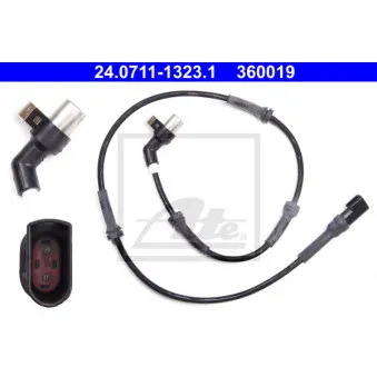 Capteur, vitesse de roue ATE 24.0711-1323.1