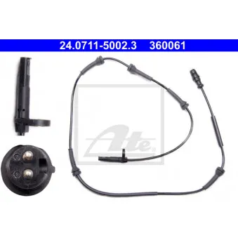 Capteur, vitesse de roue ATE 24.0711-5002.3
