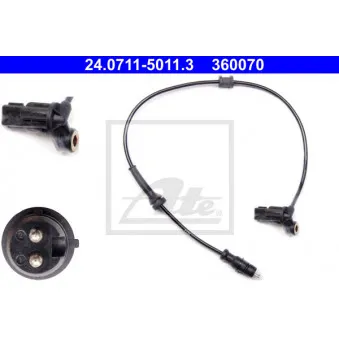 Capteur, vitesse de roue ATE 24.0711-5011.3