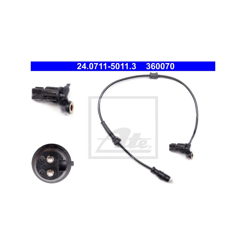 Capteur, vitesse de roue ATE 24.0711-5011.3