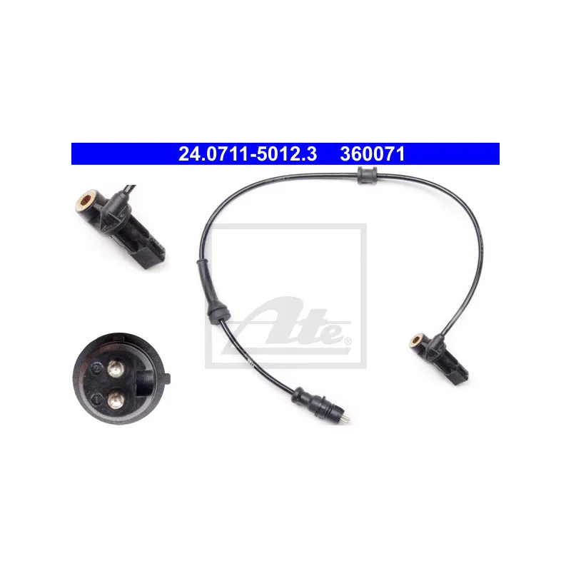 Capteur, vitesse de roue ATE 24.0711-5012.3