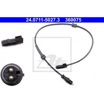 Capteur, vitesse de roue ATE 24.0711-5027.3