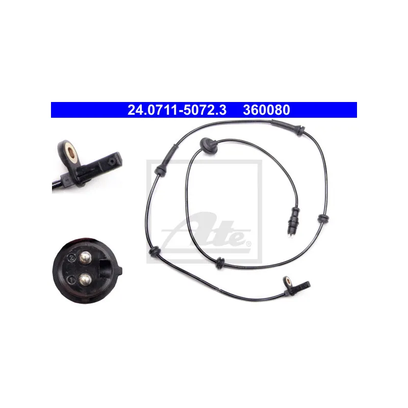Capteur, vitesse de roue ATE 24.0711-5072.3