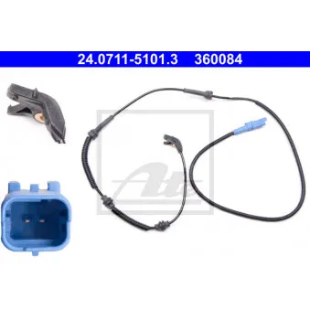 Capteur, vitesse de roue ATE 24.0711-5101.3