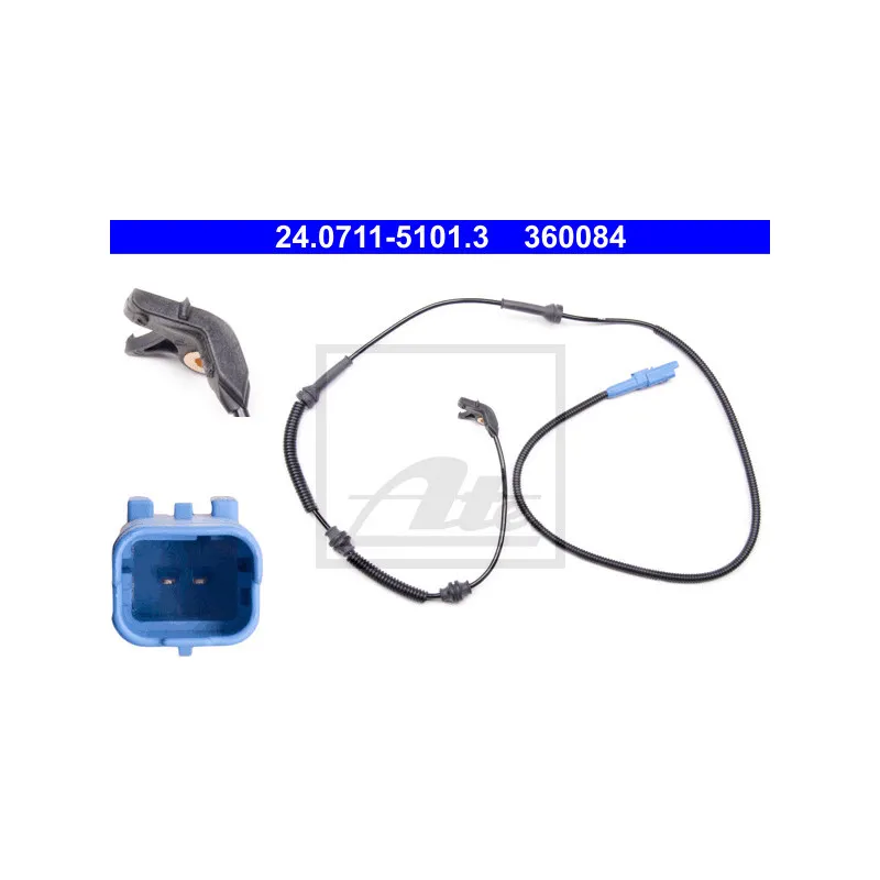 Capteur, vitesse de roue ATE 24.0711-5101.3
