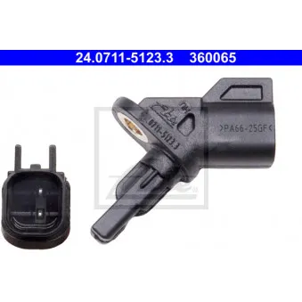 Capteur, vitesse de roue ATE 24.0711-5123.3