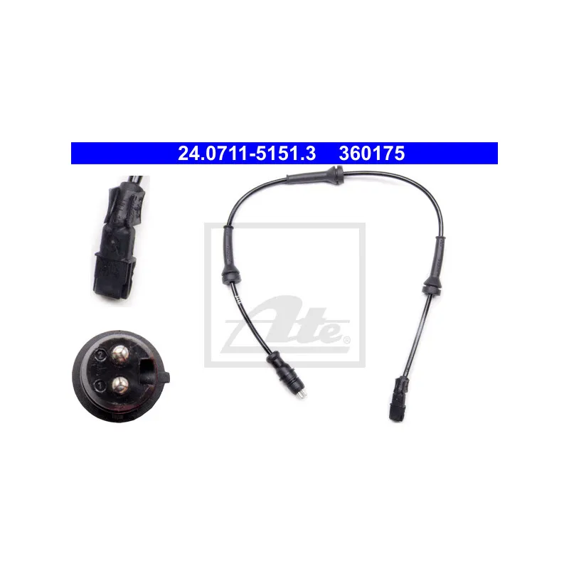 Capteur, vitesse de roue ATE 24.0711-5151.3