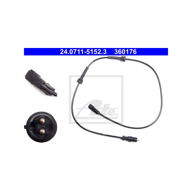 Capteur, vitesse de roue ATE 24.0711-5152.3