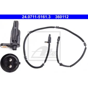 Capteur, vitesse de roue ATE 24.0711-5161.3