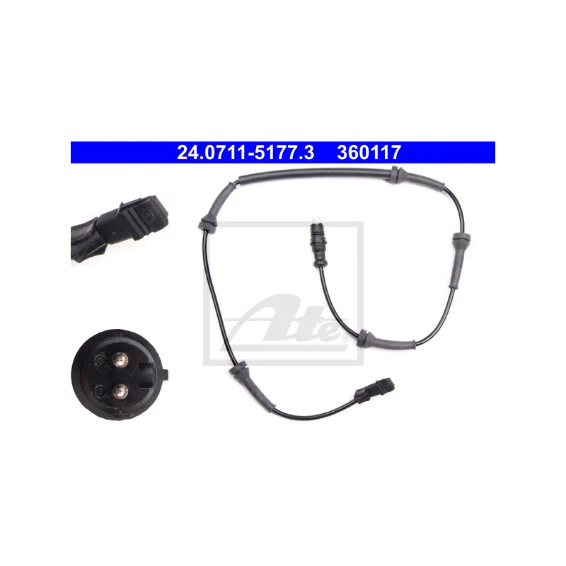 Capteur, vitesse de roue ATE 24.0711-5177.3