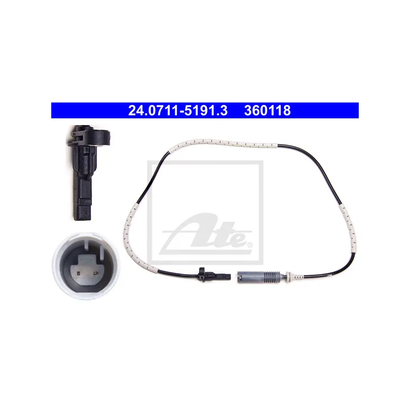 Capteur, vitesse de roue ATE 24.0711-5191.3