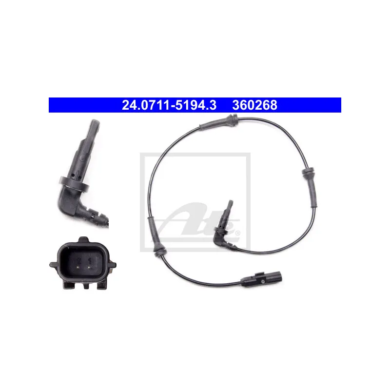 Capteur, vitesse de roue ATE 24.0711-5194.3