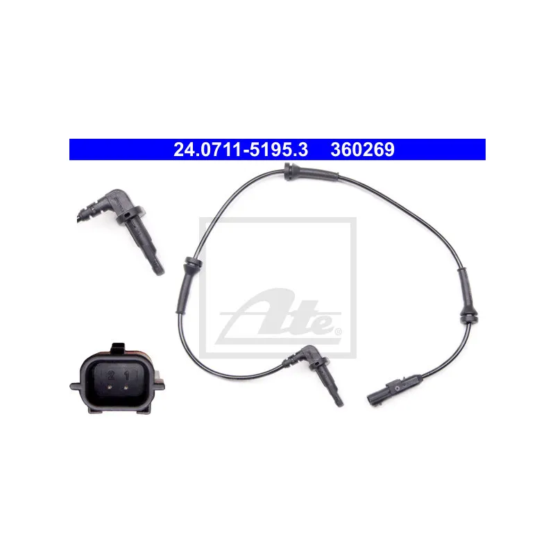 Capteur, vitesse de roue ATE 24.0711-5195.3