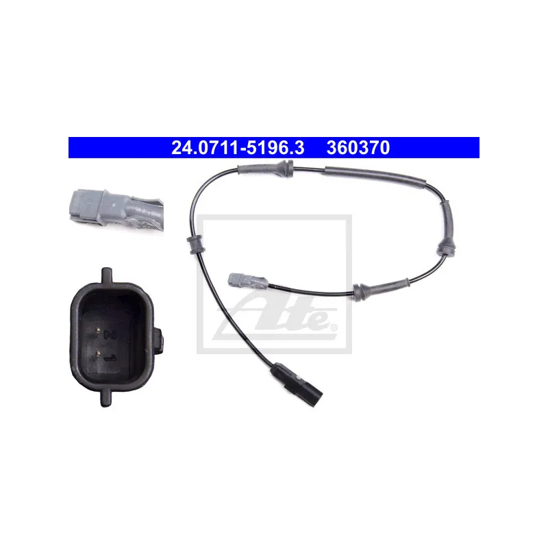 Capteur, vitesse de roue ATE 24.0711-5196.3