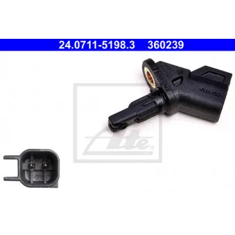 Capteur, vitesse de roue ATE 24.0711-5198.3