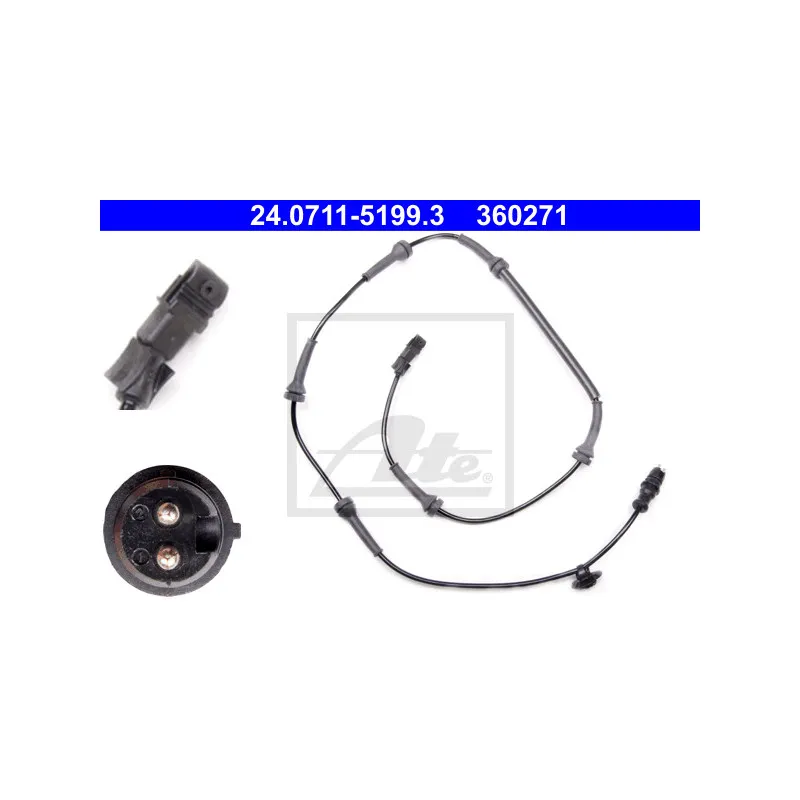 Capteur, vitesse de roue ATE 24.0711-5199.3