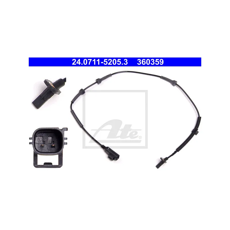 Capteur, vitesse de roue ATE 24.0711-5205.3