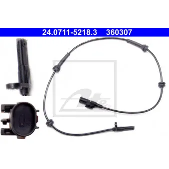 Capteur, vitesse de roue ATE 24.0711-5218.3