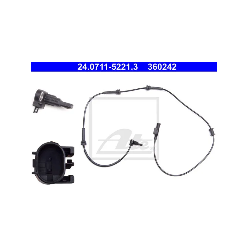 Capteur, vitesse de roue ATE 24.0711-5221.3