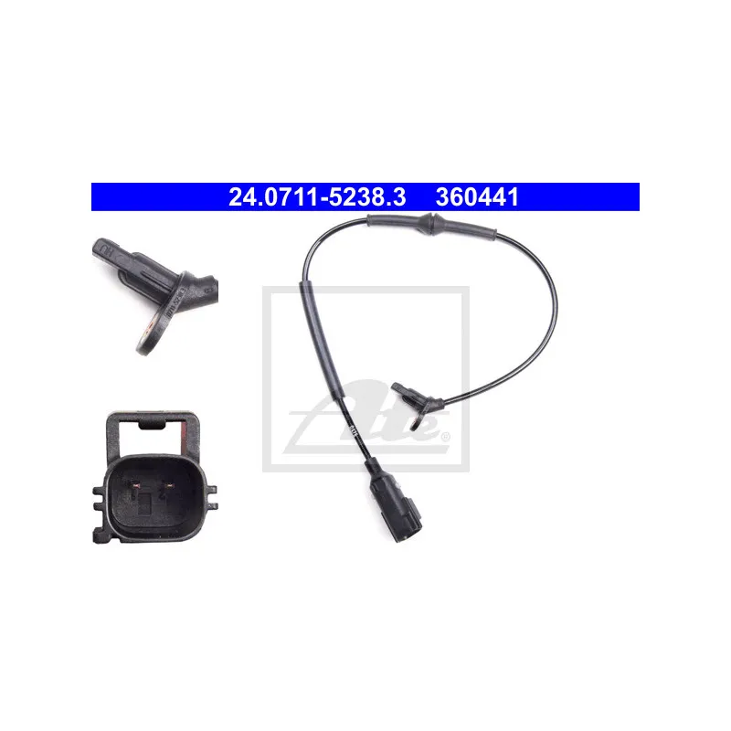 Capteur, vitesse de roue ATE 24.0711-5238.3