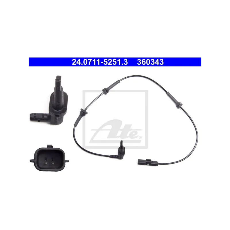Capteur, vitesse de roue ATE 24.0711-5251.3