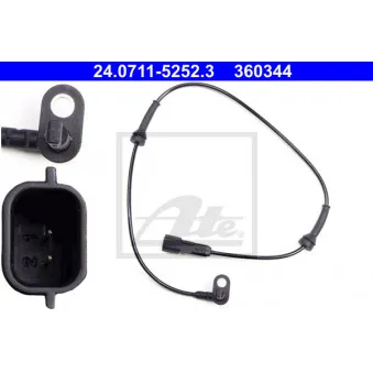 Capteur, vitesse de roue ATE 24.0711-5252.3