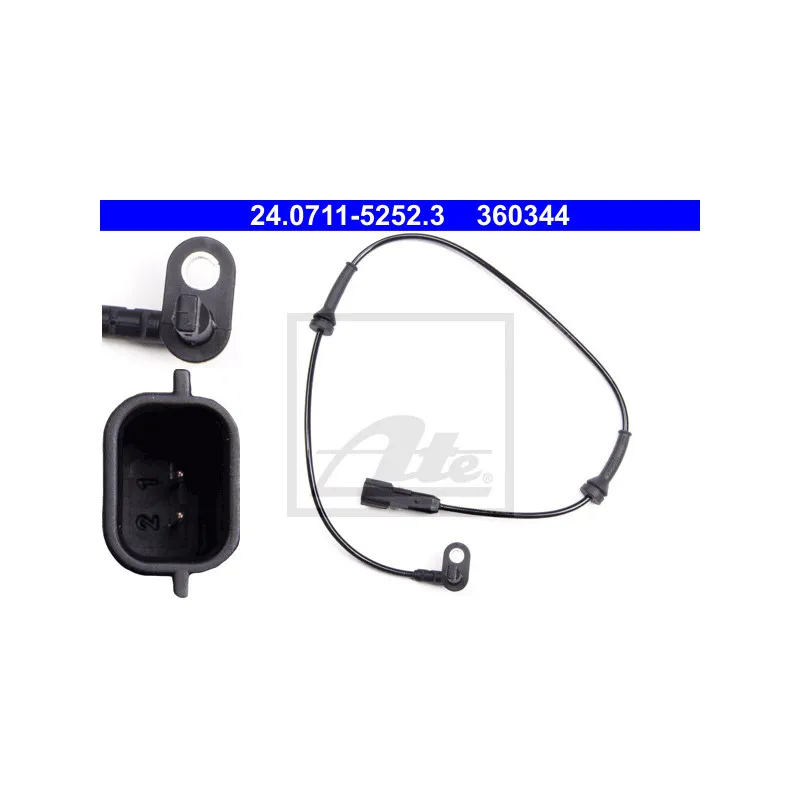 Capteur, vitesse de roue ATE 24.0711-5252.3