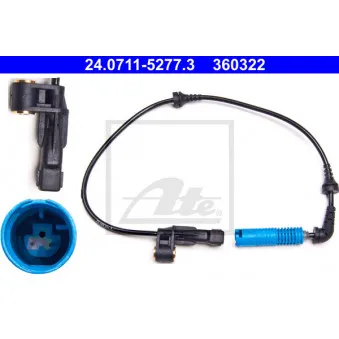 Capteur, vitesse de roue ATE 24.0711-5277.3