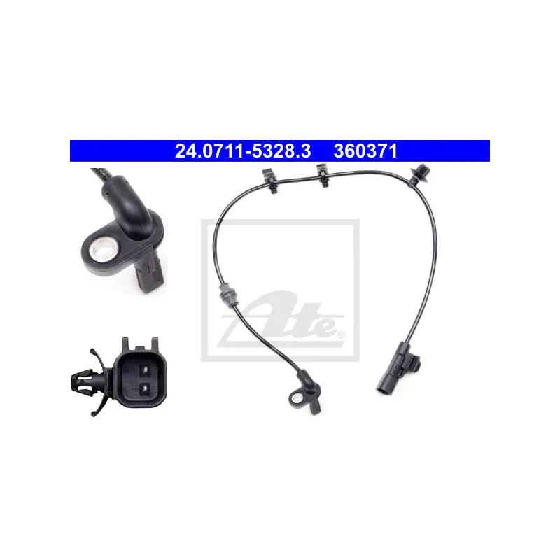 Capteur, vitesse de roue ATE 24.0711-5328.3