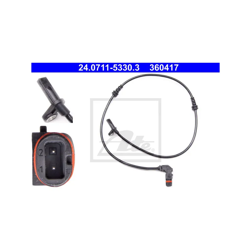 Capteur, vitesse de roue ATE 24.0711-5330.3