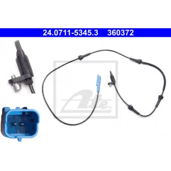 Capteur, vitesse de roue ATE 24.0711-5345.3