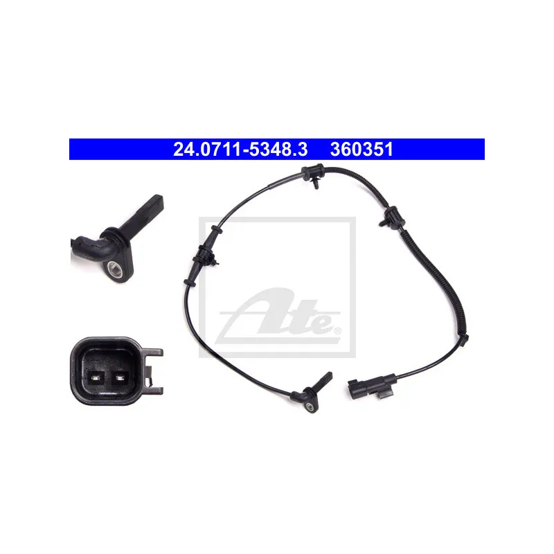 Capteur, vitesse de roue ATE 24.0711-5348.3