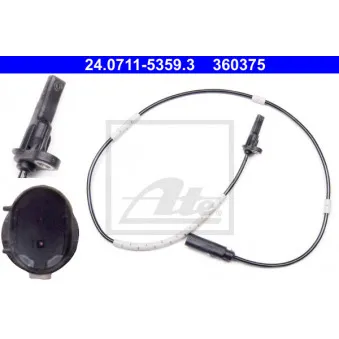 Capteur, vitesse de roue ATE 24.0711-5359.3