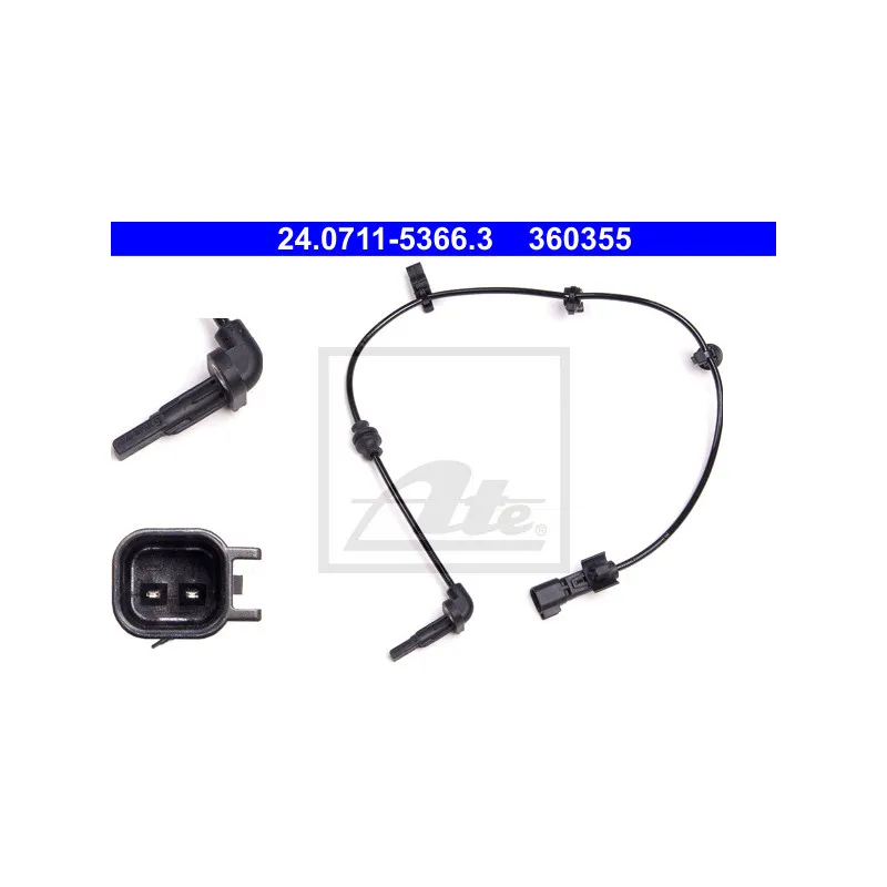 Capteur, vitesse de roue ATE 24.0711-5366.3