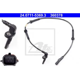 Capteur, vitesse de roue ATE 24.0711-5369.3