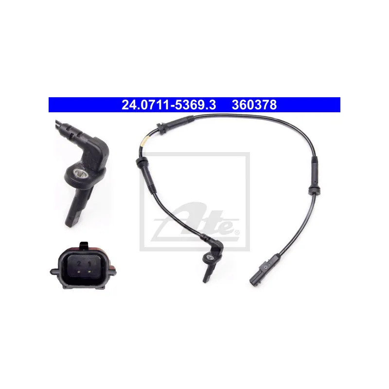 Capteur, vitesse de roue ATE 24.0711-5369.3