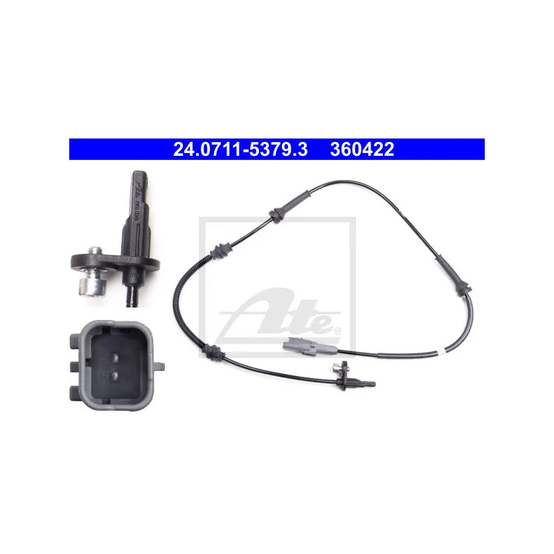 Capteur, vitesse de roue ATE 24.0711-5379.3