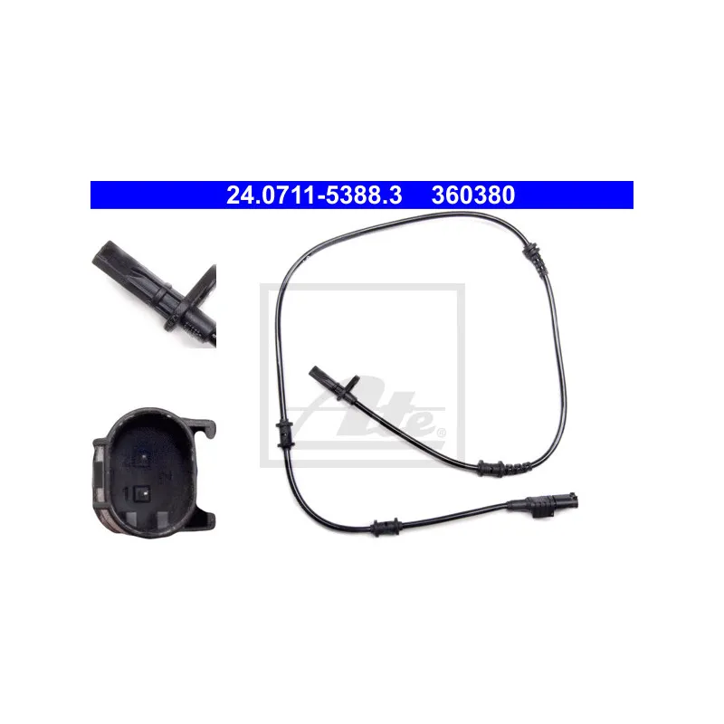 Capteur, vitesse de roue ATE 24.0711-5388.3