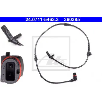 Capteur, vitesse de roue ATE 24.0711-5463.3