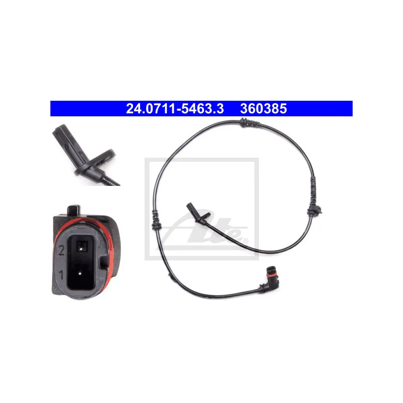 Capteur, vitesse de roue ATE 24.0711-5463.3